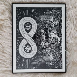 Witchy Pagan Ouroboros print, signed by Atlanta artist